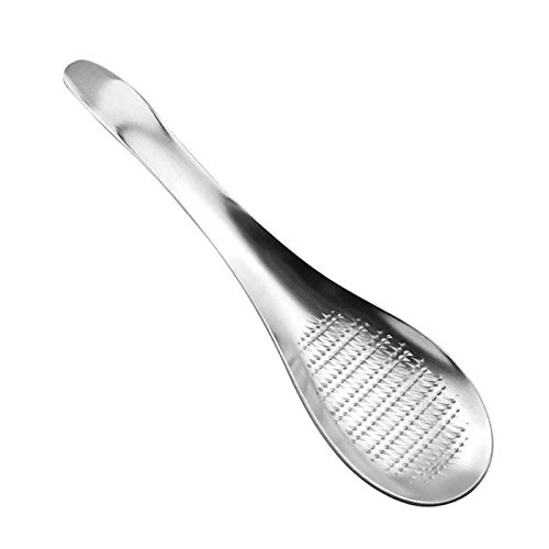 Image of 1Pc Food Grade Stainless Steel Multi-Functional Multipurpose Grinding Grater Peeler Spoon for Garlic, Ginger, Fruits, Potato, Cheese, Vegetables