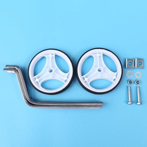 Ruedas de entrenamiento para bicicleta con soporte silencioso 12-20 pulgadas auxiliares de equilibrio blancas para niños y estabilidad de bicicleta miniatura 4