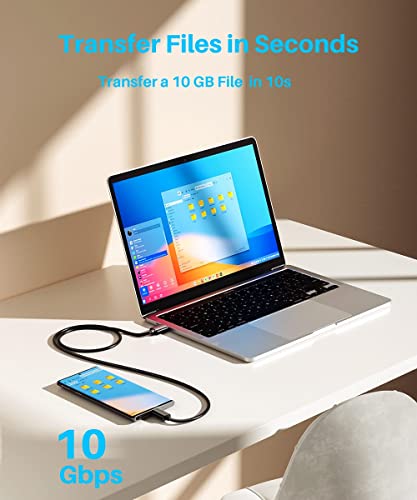 USB C Cable-3FT, LDLrui USB C to USB A 3.1 Gen 2 Cable, Type C 3A Fast Charge & 10Gbps Data Sync Cable for Android Auto, iPhone 16/15 Plus/16 Pro Max, MacBook, Samsung Galaxy S22/S21/S20/Note20, Pixel