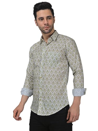 Image of TB Trybuy.in Classic-Contemporary Men's Printed Full Sleeve Casual Linen Shirt