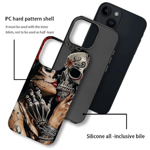 Coque iPhone 14 Plus antichoc double couche imprimé squelette