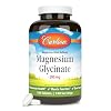 Carlson Buffered Magnesium Glycinate 200 mg, High Absorption Magnesium Supplement, Supports Relaxation, Sleep & Muscle Function, 180 Tablets