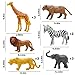Safari Animals Figures, Plastic Zoo Animals Toys for Toddlers 1-3, Realistic Jungle Animal Figurines for Kids 3-5, 12Pcs Wild African Toys Birthday Gifts Boys Girls