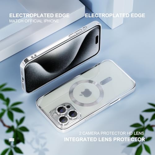 Image of Misea Magnetic for iPhone 16 Pro Case Compatible with MagSafe Silver