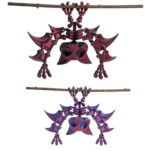 Figurines de chauve-souris 3D avec support d'arbre pour table Halloween