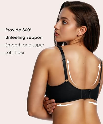 Image of Women's Soft Lace Bras for Women Full Coverage Minimizer Bras for Women Underwire Unlined Support Sexy Bra
