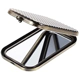 VINTORKY 金属製折りたたみ式両面ポータブルミラー ヴィンテージデザイン 化粧鏡 女性向け旅行 パーティー用携帯メイクアップミラー