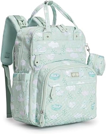 BabbleRoo Diaper Bag Backpack - Baby Essentials Travel Tote - Mul...