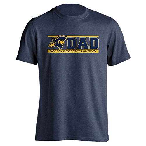 Sport Your Gear East Tennessee State University Buccaneers ETSU Dad Proud Parent Short Sleeve T-Shirt, Denim Heather, X-Large