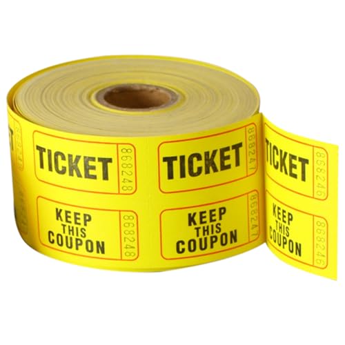 Ipetboom Boletos para Rifas Colores Vibrantes Tickets Adhesivos para Fiestas y Eventos para Centros Comerciales Carnavales y Actividades Escolares Paquete de Unidades Fáciles de Usar