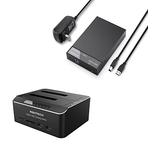 RSHTECH carcasa USB 3.0 a SATA para disco 3.5 pulg + Dock miniatura 1