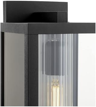 Quorum 747-12-69 Transitional One Light Wall Mount from Parks Collection in Black Finish,