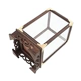 Conception artistique unique : la vitrine conçue avec un cadre en bois ajoute une touche artistique unique, un bon cadre d'affichage, une couverture de statue de bouddha de style antique, une vitrine de bureau