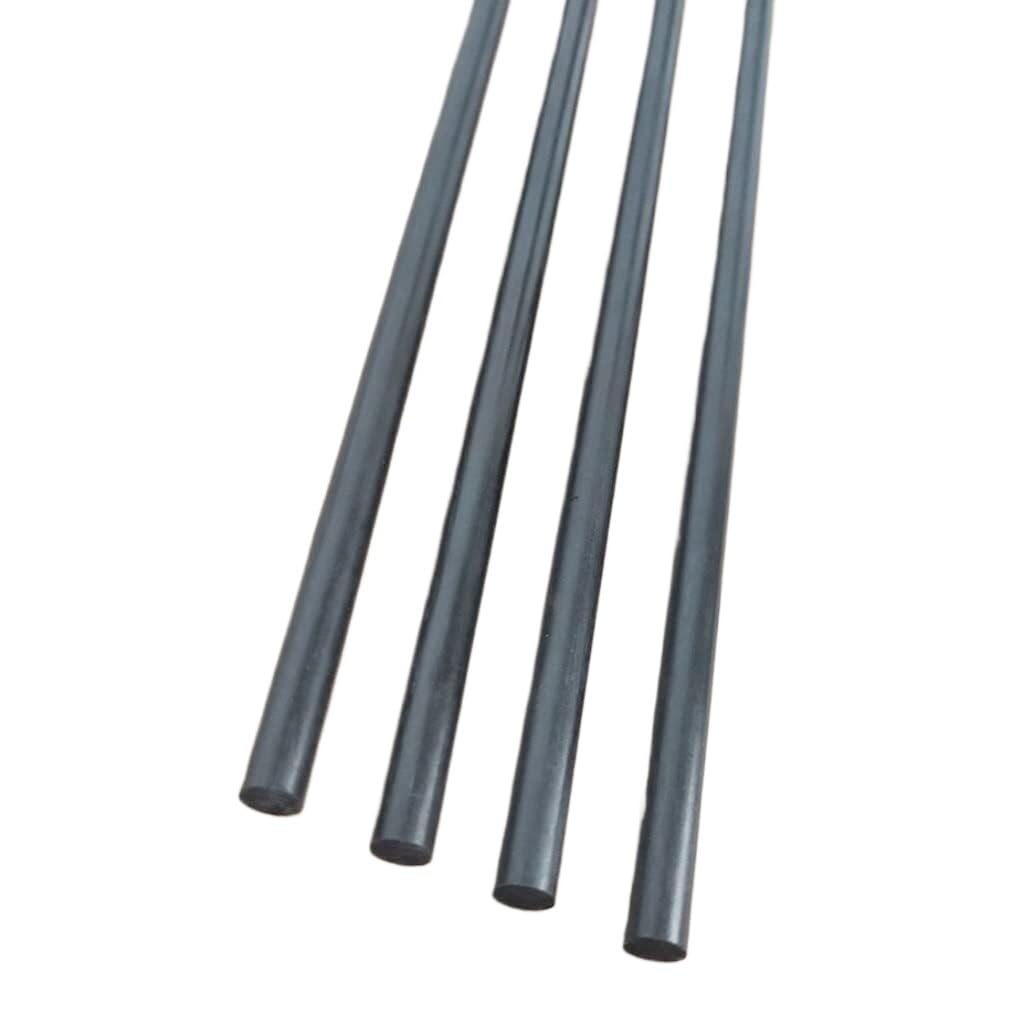 4 szt. Prętów z włókna węglowego, długość 500 mm, matowe wykończenie, średnica 4 mm/5 mm/6 mm/7 mm/8 mm/10 mm(4pcs 7mm)
