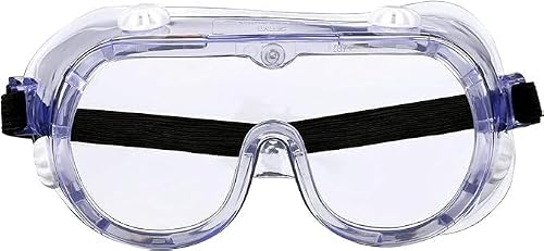 keebomed Chemical Splash/Impact Safety Goggle, Soft, Adjustable 1 -Pack. Anti-Fog Protection, Clear Lens, Wide-Vision, Adjustable Chemical Splash Eye Protection Soft Lightweight Eyewear