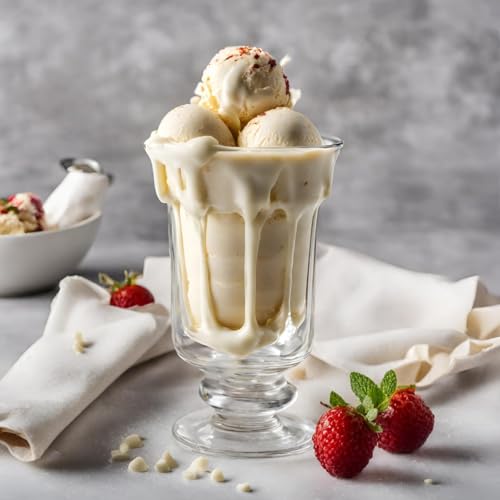 Weiße Schokolade Dessertsauce | Verführerischer Topping in einer 600g - Flasche | Delicia Dessertsoße - Vielseitige Verwendung - Entfalten Sie Ihre Kreativität