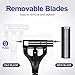 ETbyto Retractable Back Shaver for Men:​ 180° Foldable Head Hair Shaver,Double Sharp Blades & Ergonomic Handle, Wet or Dry Back & Body Hair Removal(3PCS Blades Included)
