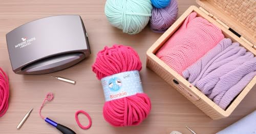 Image of M.G Enterprise Knitting Yarn Thick Chunky Wool, Blankie Magenta 400 GMS Best Used with Knitting Needles-Ue Art-Adhf