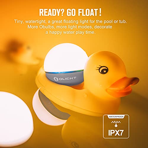 Olight Obulb 55 Lumens 4-Mode Orb Light Night Lights Mcc Rechargeable Bedside Lamp With Magnetic Bottom For Home Decor, Nursery, Camping, Hiking(Grey) #TOP4