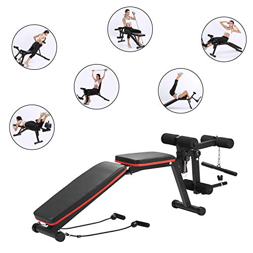 Wesfital Adjustable Weight Benches, Utility Workout Bench Strength Training Bench Incline/Decline for Home Gym