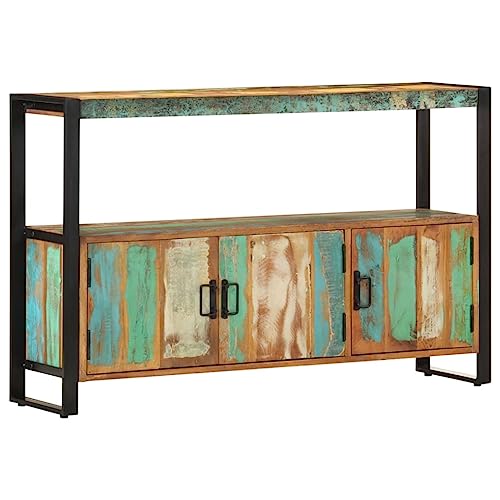 CKioict Vitrina multiusos para salón o dormitorio, 120 x 30 x 75 cm, madera maciza