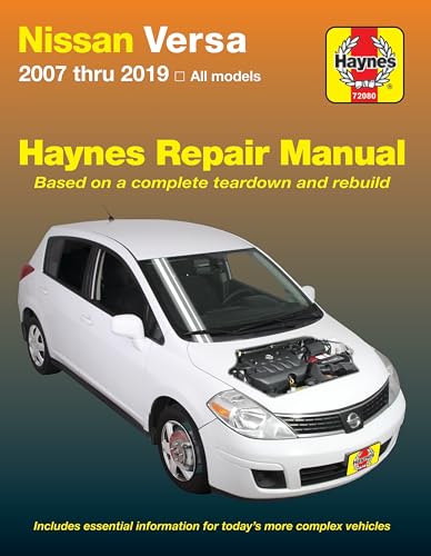 Nissan Versa 2007 thru 2019 Haynes Repair Manual