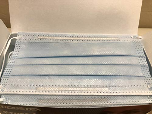 crosstex cr-gcpbl procedural face earloop mask blue pack of 50