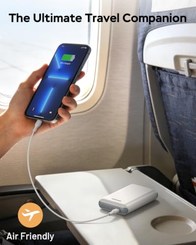 Image of GOODaaa Portable Charger, 10000mAh Power Bank Built in Cables, 3 Outputs 1 Inputs for All Mobile Devices Slim Charging Bank, Small Thin Phone Charger, Airline Approved Travel Slim Compact Battery Pack