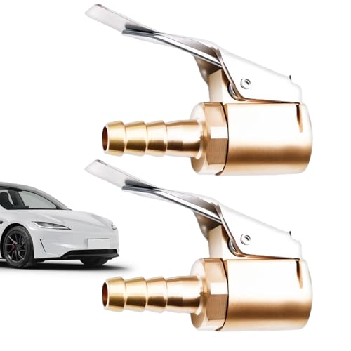 Conector de conexión rápida genérico para boquilla de inflado - 2 piezas conector para bomba de aire | Punta de latón para neumáticos | para coche, SUV, motocicleta, remolque, camping-Car