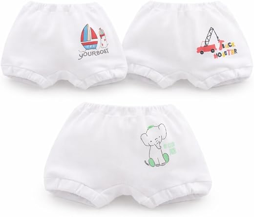 THE BABY COMPANY- White Colored Bloomer/Brief/Panty for Girls &amp; Boys, Very Soft &amp; Comfortable Fabric