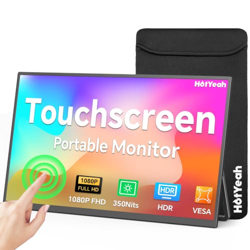 Image of 15.6 inch Portable Monitor Touchscreen, 1080P 10-Point Touch Portable Monitor