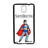 utaupia Coque Super Breton pour Samsung Note 3 Silicone Drapeau Bretagne Blanc Pas Cher Antichoc Telephone Texte de Protection Comics Galaxy