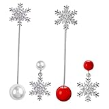 MAJORMENCH 2 pares Pendientes Colgantes de Perlas Asimétricos para Mujer Elegantes con Diseño Borla Accesorios de Oreja Ligeros y Modernos para Uso Diario y Ocasiones Especiales