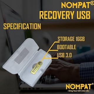 NomPat 64GB Bootable USB 3.0 - System Repair, Recovery & Reinstall Tool Compatible with Windows 11- UEFI | Legacy Support - No Key Included