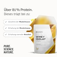 edubily® Whey Protein Isolat - Laktosefrei - Sehr gut lösliches Eiweißpulver ohne Kohlenhydrate & Zucker - Aus irischer Weidehaltung (750 g, Banane) – Ansicht 2