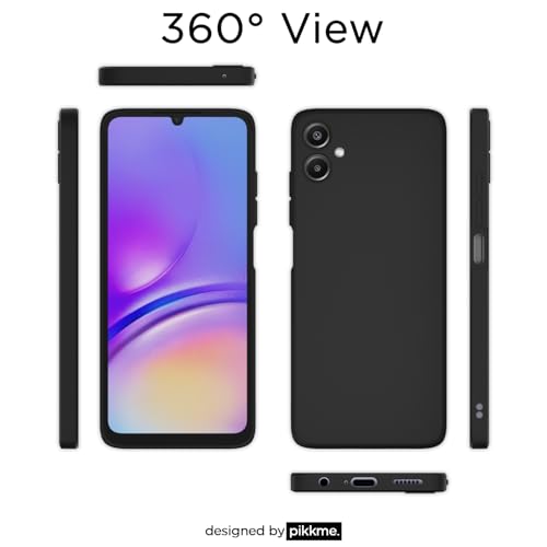 Image of Outlouders Back Cover for Samsung Galaxy A06 | Camera Protection | Durable Soft Matte Silicone Bumper Case (Black)