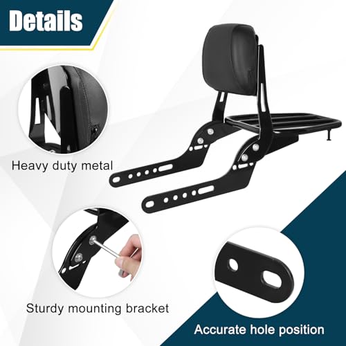 DSISIMO Motorcycle Passenger Backrest Sissy Bar With Back Rest Cushion Pad And Luggage Rack Compatible With For Honda CL 500 300 CL500 CL300 SCL500 2023 2024 Sissy Bar Backrest by DSISIMO - Image 3