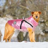 DoggieKit Hundemantel Winter Warm Gepolstert Puffer Pet KostümHund Kleidung Winterweste Hundejacke Wintermäntel wasserdichte Warme Jacke Sweater für Kleine Mittelgroße Große Hunde (S, Rosa)