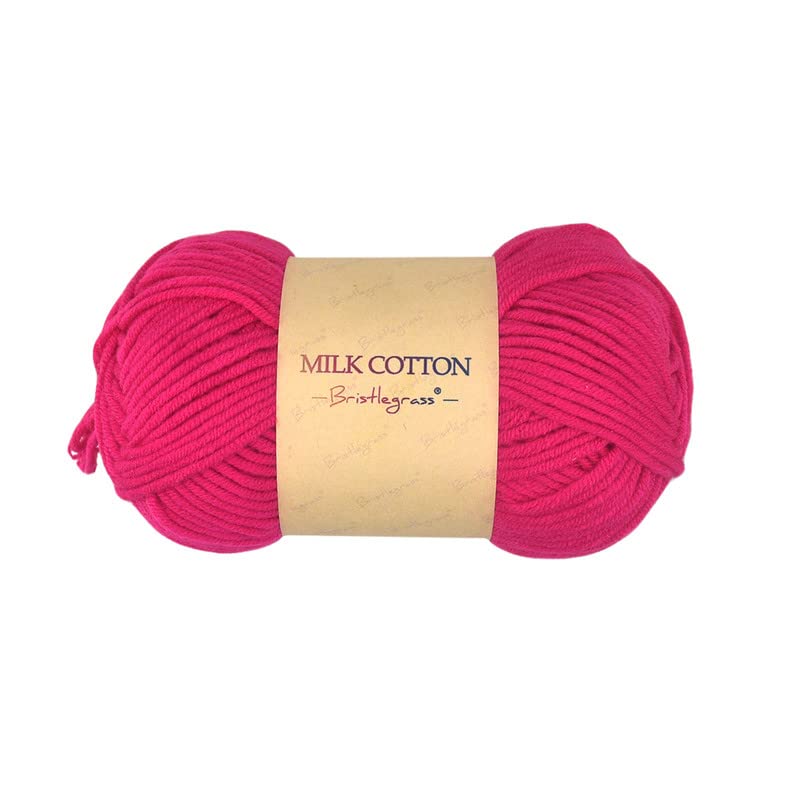 Bristlegrass Bulky Easy Yarn,Virtual Pink Yarn1.76Oz,115 Yds Crochet & Knitting Yarn Easy-to-See Stitches, Worsted Acrylic -Nylon Blend Sweater Scarf Fabric Needlework Craft Merino Wool Yarn — image 1