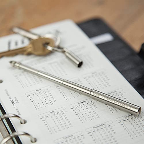 Telepen Key Chain Telescopic Pen: Stainless Steel Black Ball Point Pen; Quick Pull Release Mechanism From The Cap; 3 Pen Refills; Cool Edc Key Ring Attachment; Great Gift For That Special Someone #TOP6