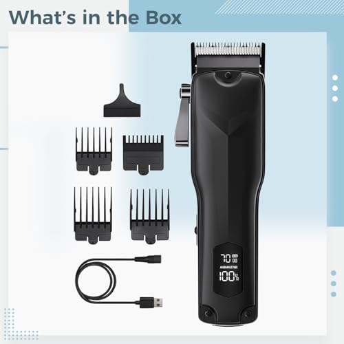 Cortapelos para barberos de doble velocidad con cuchillas de acero de precisión y carga USB 2