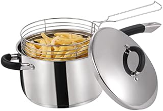 Royal Cuisine 20cm Stainless Steel Chip Pan Induction Pot Deep Fry Fries Pot Lid