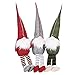Obelunrp Muñeca sin Rostro Navidad Muñeca sin Rostro Gnomes Muñeca Invierno Elf Santa Plush Decoración Regalo Algodón a Rayas con Patas largas 3 unids