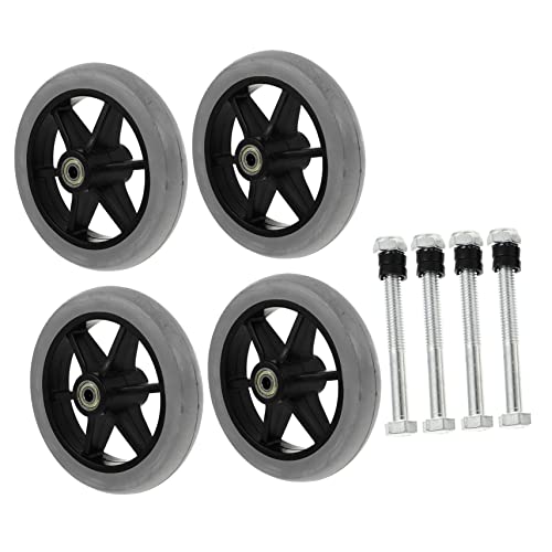 TOVINANNA Wheelchair Accessories Wheelchair Wheel Axle Wheelchair Wheels Stroller Wheels Replacement Drive Walker Parts Wheel Replacement for Wheelchairs Scooter Basket Steel Replaceable