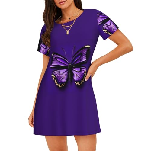 Pyjama robe de nuit papillon violet pour des soirées cocooning douces