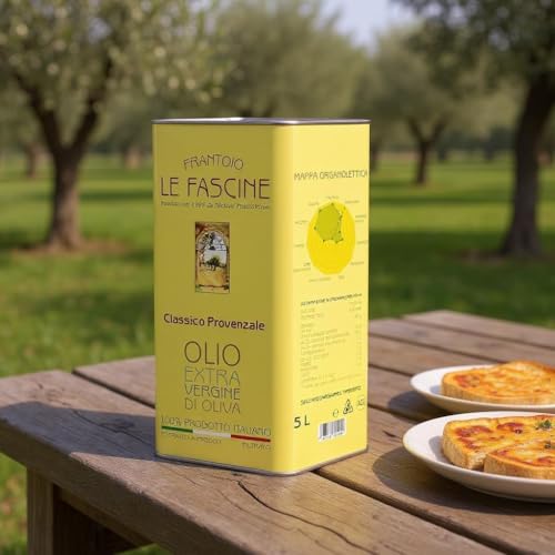 Le Fascine Classico - Olio Extravergine di Oliva 100% Italiano Estratto a Freddo Prodotto da Monocultivar Provenzale (Latta da 5 Litri) - 8