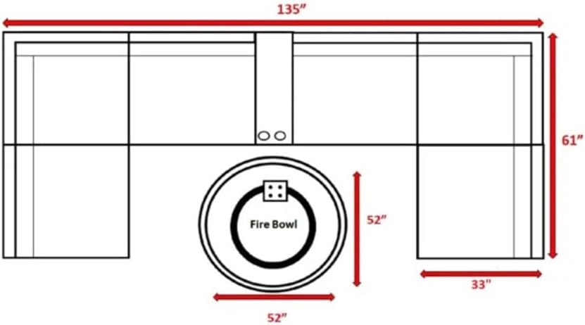 Outdoor Wicker Seating Set with Cushions for Patio and Backyard Use