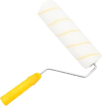 Paint Roller Cover with Frame Set, 9 Inch Microfiber Paint Rollers, House Painting Supplies, Washable Roller Covers for Painting Walls Ceilings, Yellow