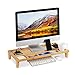 Produktbild Relaxdays, Natur Monitorständer Bambus, Bildschirmständer mit 8 Fächern, Bildschirmerhöhung f. Laptop, HBT 9 x 60 x 30cm, Standard