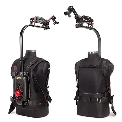 FLYCAM Flowline Master Body Supportväst + placid 2-axlad stabiliserande arm för 3-axlad Ronin/Movi gimbal och direkt videokameramontering | för universalkameror (4-12 kg / 9-27 lb) (FLCM-FLN-MSTR-PLA)